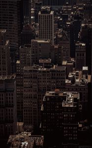 Превью обои город, вид сверху, здания, мегаполис, архитектура, нью-йорк, манхэттен