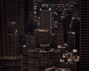 Превью обои город, вид сверху, здания, мегаполис, архитектура, нью-йорк, манхэттен