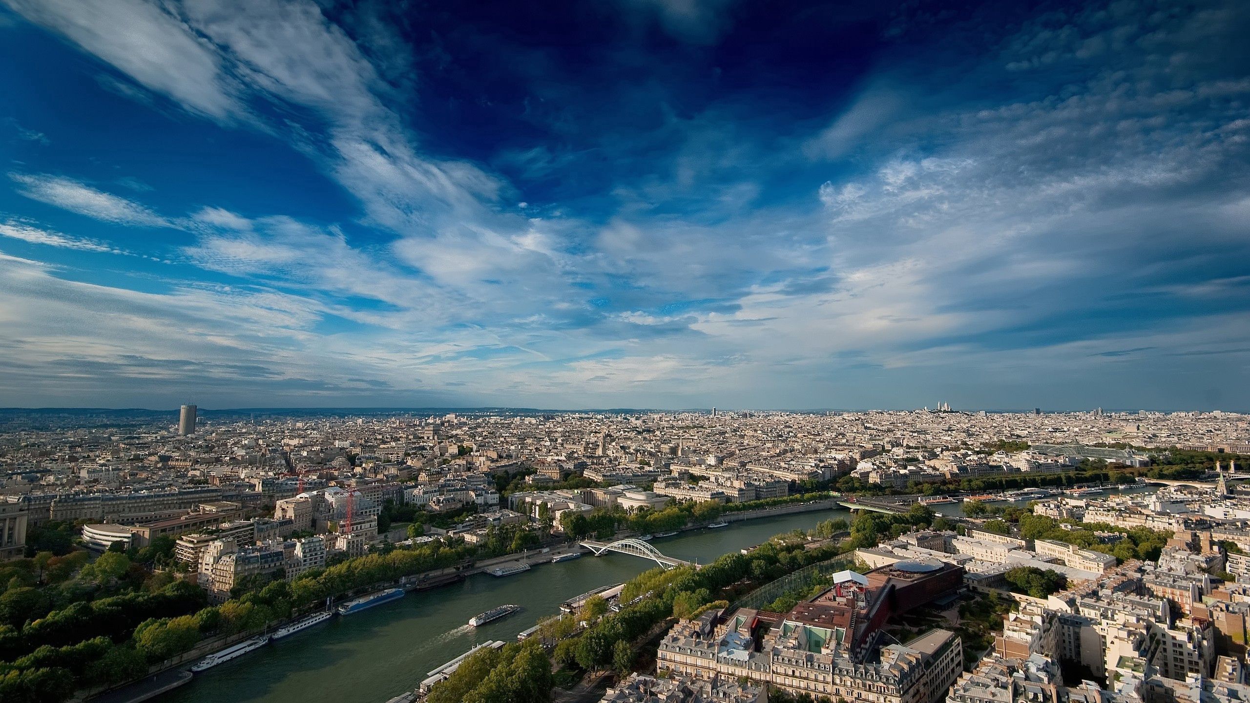 Париж с высоты птичьего полета панорама
