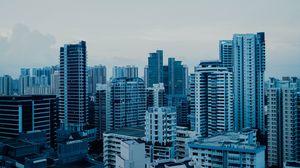 Превью обои город, здания, архитектура, вид сверху, городской пейзаж