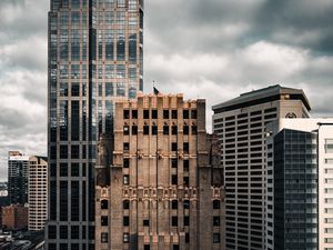Превью обои город, здания, архитектура, облака