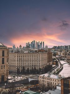 Превью обои город, здания, архитектура, вид сверху, москва