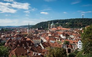 Превью обои город, здания, архитектура, вид сверху, старый