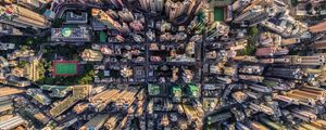Превью обои город, здания, архитектура, городской, вид сверху