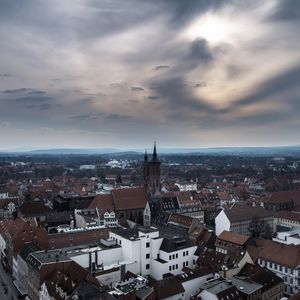 Превью обои город, здания, башня, горизонт