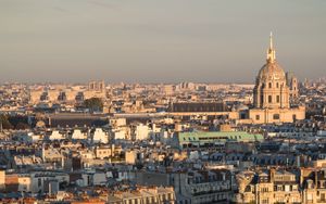 Превью обои город, здания, деревья, городской пейзаж, вид сверху
