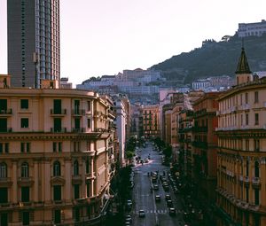 Превью обои город, здания, дорога, вид сверху
