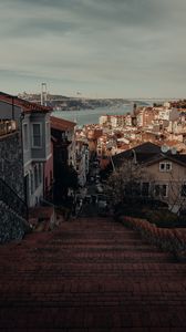 Превью обои город, здания, лестница, архитектура