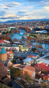 Превью обои город, здания, мост, архитектура, небо