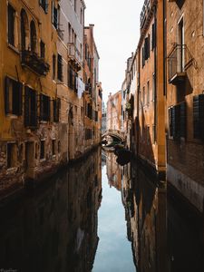 Превью обои город, здания, мост, архитектура, река, венеция