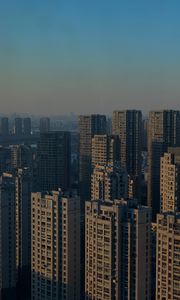 Превью обои город, здания, небоскребы, вид сверху