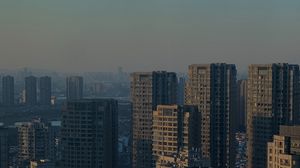 Превью обои город, здания, небоскребы, вид сверху
