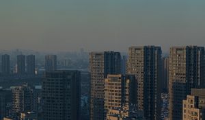 Превью обои город, здания, небоскребы, вид сверху