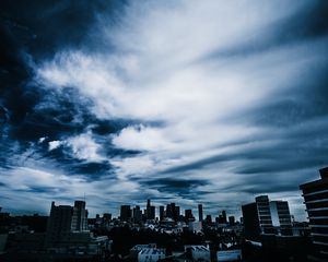 Превью обои город, здания, ночь, небо