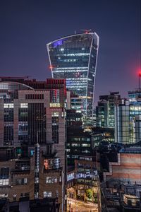 Превью обои город, здания, огни, архитектура, ночь