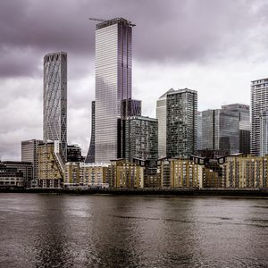 Превью обои город, здания, река