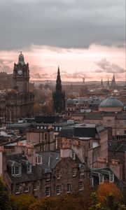 Превью обои город, здания, вид сверху, архитектура, старый, эдинбург