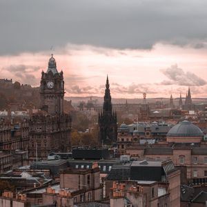 Превью обои город, здания, вид сверху, архитектура, старый, эдинбург