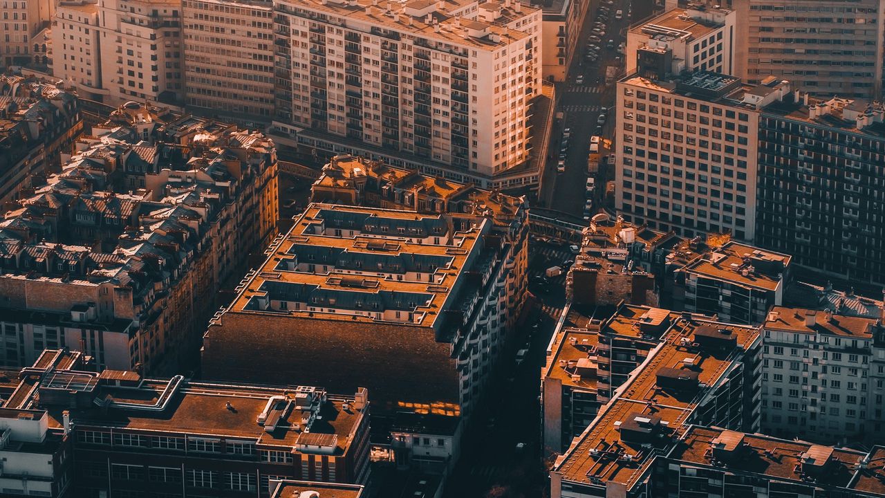 Обои город, здания, вид сверху, архитектура, городской пейзаж