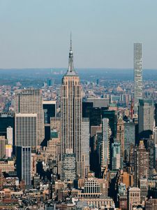 Превью обои город, здания, вид сверху, мегаполис, архитектура, нью-йорк