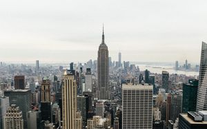 Превью обои город, здания, вид сверху, нью йорк
