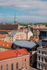 Превью обои город, здания, вид сверху, крыши, архитектура