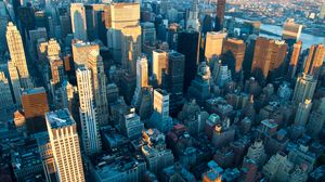 Превью обои город, здания, вид сверху, городской пейзаж, нью йорк