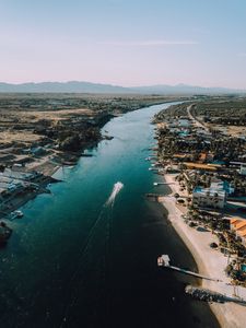 Превью обои город, здания, вода, побережье, сша, калифорния