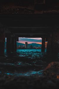 Превью обои город, здания, вода, вид