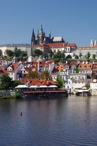 Превью обои город, здания, замок, архитектура, пристань, вода