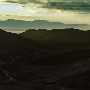 Превью обои горы, горизонт, панорама