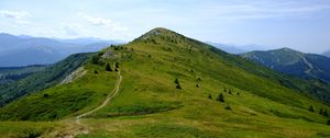 Превью обои горы, холмы, тропинка, природа, пейзаж