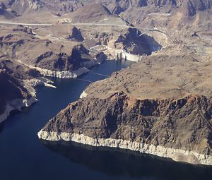 Превью обои горы, море, рельеф, бухта