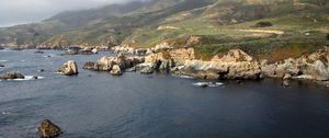 Превью обои горы, море, скалы, природа