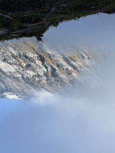 Превью обои горы, облака, склон, природа, айгер, альпы