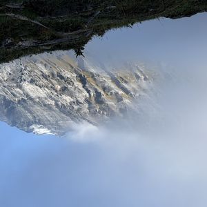 Превью обои горы, облака, склон, природа, айгер, альпы