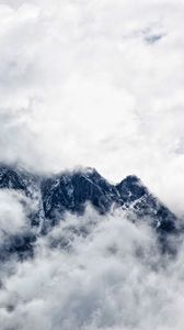 Превью обои горы, облака, туман