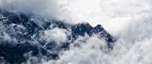 Превью обои горы, облака, туман