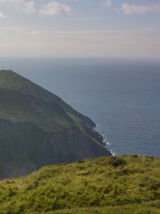 Превью обои горы, обрыв, море, пейзаж