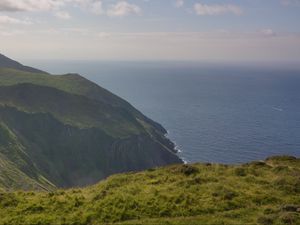 Превью обои горы, обрыв, море, пейзаж