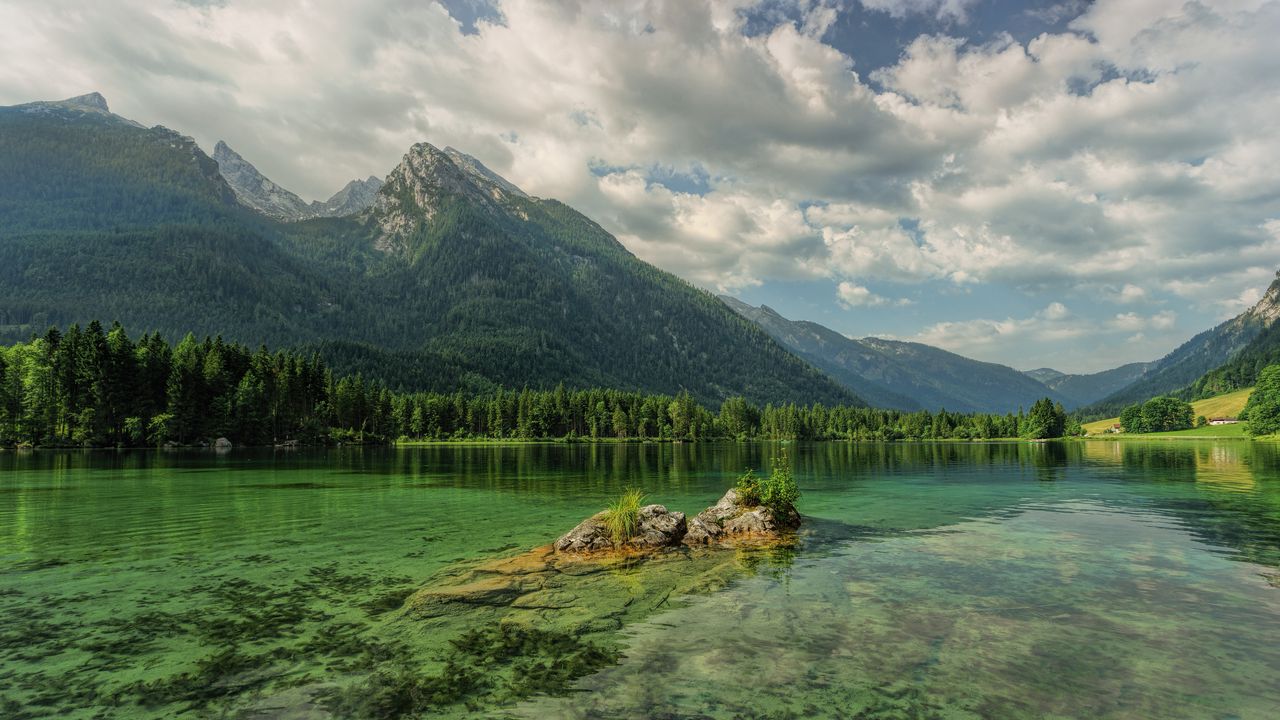 Обои горы, озеро, хинтерзе, австрия