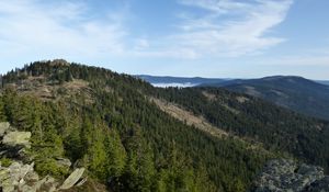 Превью обои горы, панорама, вид сверху