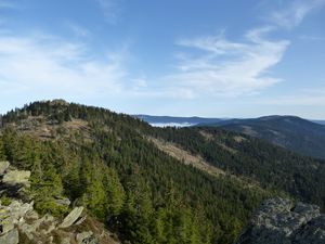 Превью обои горы, панорама, вид сверху