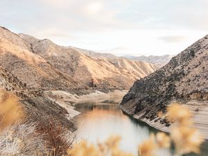 Превью обои горы, река, долина, пейзаж