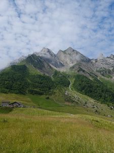 Превью обои горы, рельеф, пейзаж, природа, долина