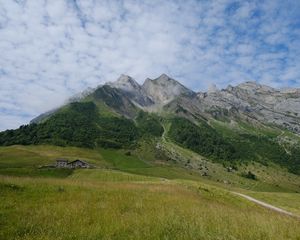 Превью обои горы, рельеф, пейзаж, природа, долина