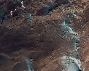 Превью обои горы, рельеф, вид сверху, снег, заснеженный
