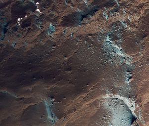 Превью обои горы, рельеф, вид сверху, снег, заснеженный