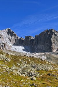 Превью обои горы, скалы, камни, мох, природа