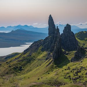 Превью обои горы, скалы, вид, пейзаж, природа